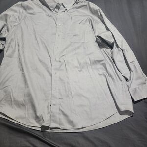 Men's Gray and Light Blue Dress Shirt